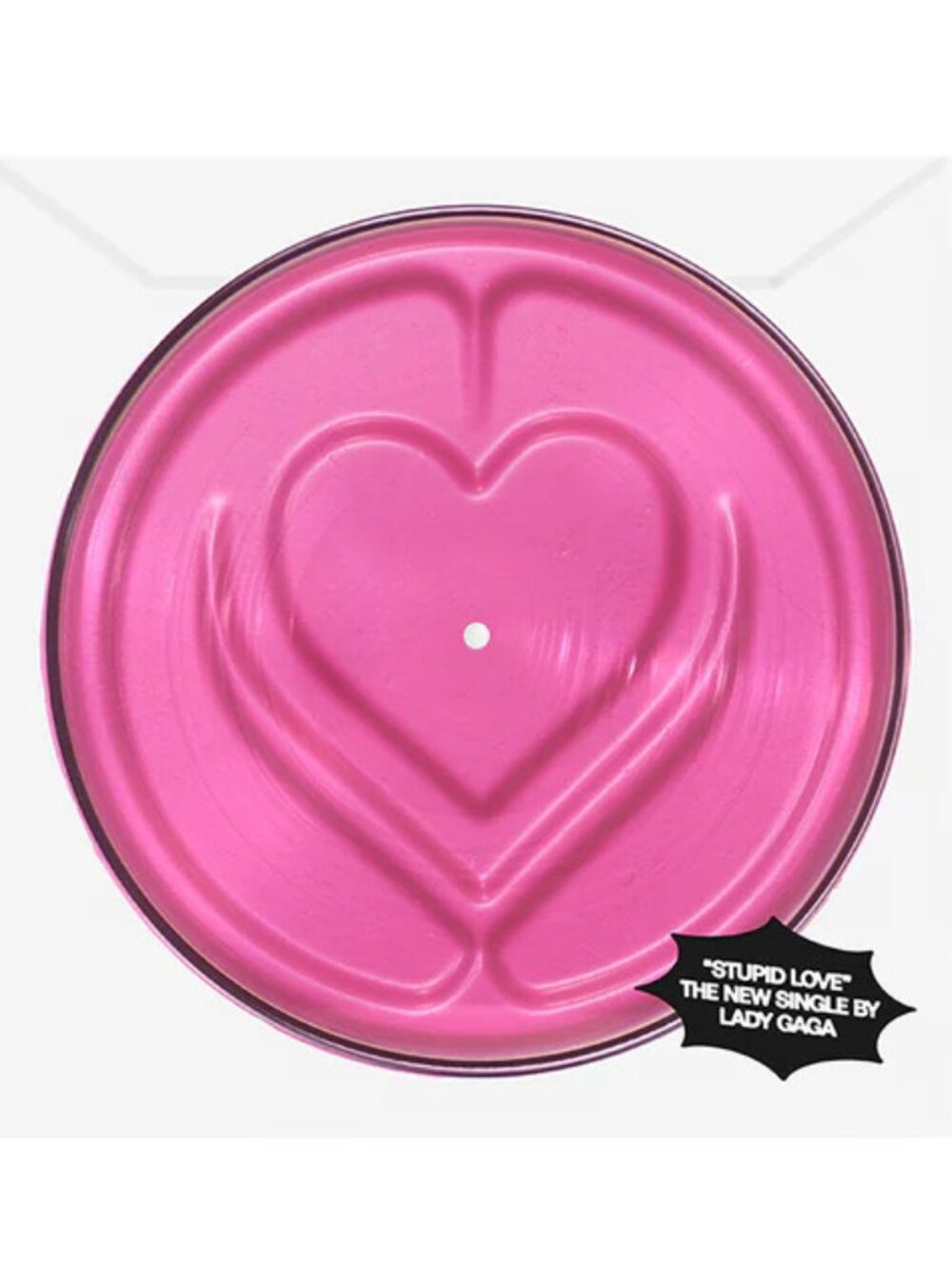 Lady Gaga Stupid Love 7" Vinyl ~ Exclusive Picture Disc ~ Pink Heart ~Brand New!